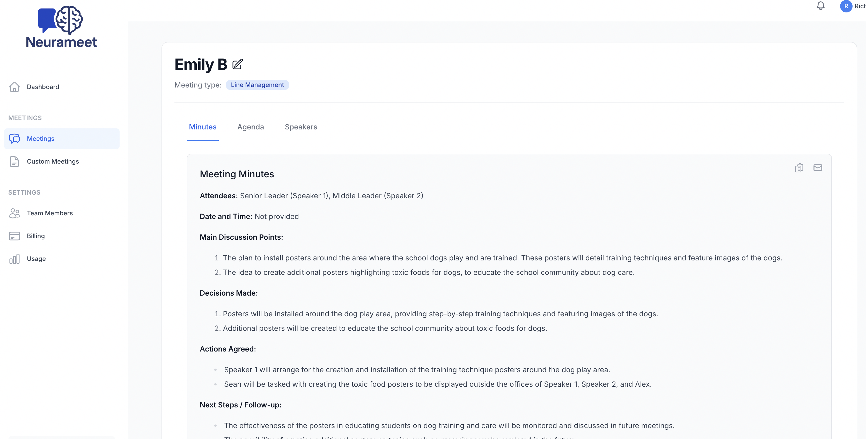 AI-Generated Minutes